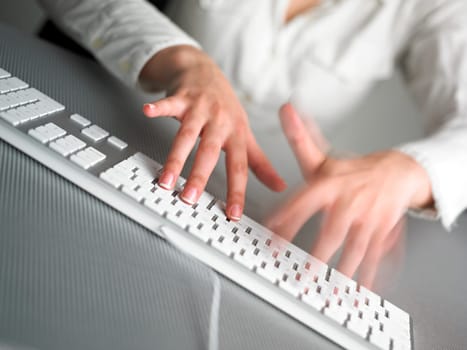 Secretary Speed Business Speedy Typing In Office on Desk