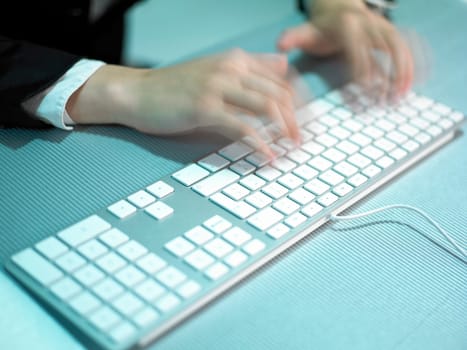 Secretary Speed Business Speedy Typing In Office on Desk