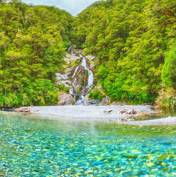 Roaring Billy Falls (Haast Pass, South Island, New Zealand)