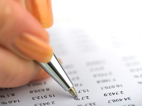 Market Analyze - pen and calculator on papers