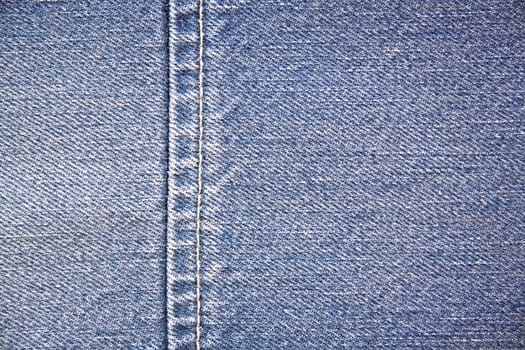 seam of a blue jeans