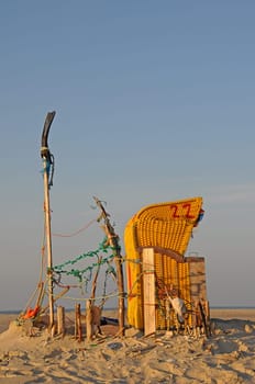 yellow beach chair