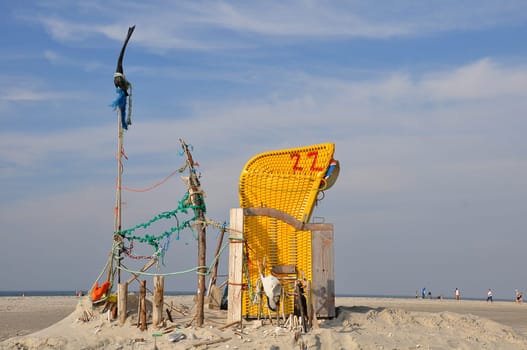 yellow beach chair