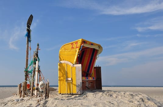 yellow beach chair