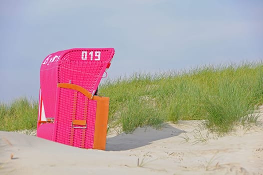 pink beach chair