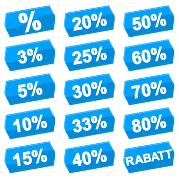 Discount Price Tags - Blue
