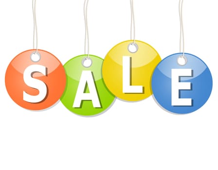 4 Colorful Round Pendants with SALE