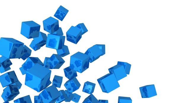 Banner - Flying Dice Blue 03