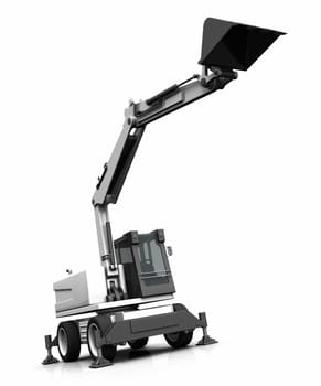The White Shovel Excavator 05