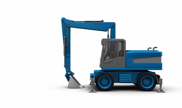 The Blue Shovel Excavator 01