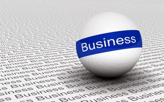 3D Ball Text Concept Blue - Business