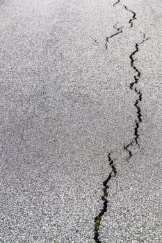 A crack in the ground