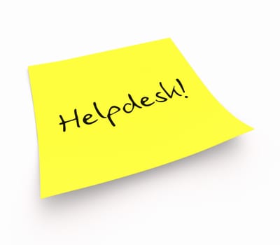 Sticky notes - Helpdesk!
