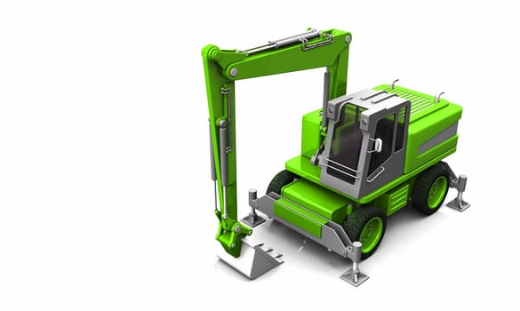 The green shovel excavator 03