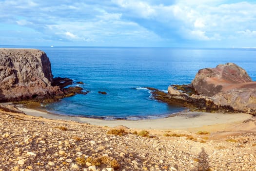 Playa de Papagayo (Parrot's beach) on Lanzarote, Canary islands, Spain