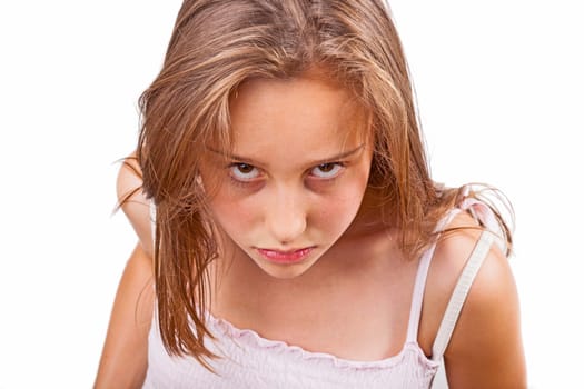 portrait of cute young teenage girl