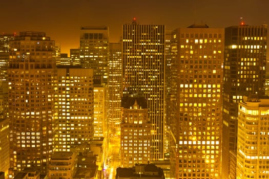 aerial of San Francisco by night