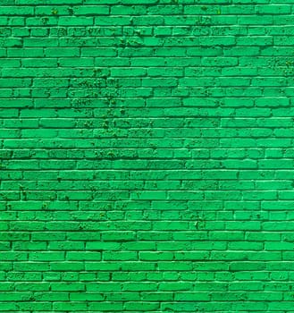 pattern of old historic brick wall in green