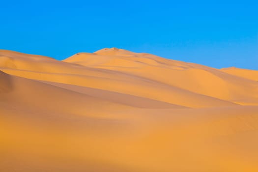 beautiful sand dune in sunrise in the desert