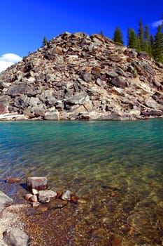 Famous Moraine Lake of Banff National Park in Alberta, Canada.