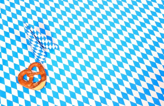 Bavarian Pattern Blue White Background Oktoberfest