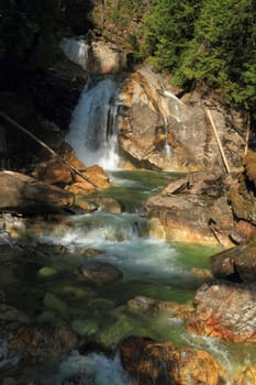 Waterfalls on Crazy Creek, British Columbia, Canada