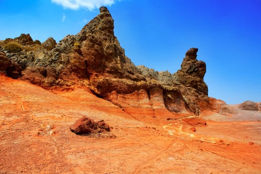 Canary islands in Tenerife Teide National Park mountains