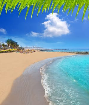 Adeje coast Las americas Beach in south Tenerife at Canary Islands