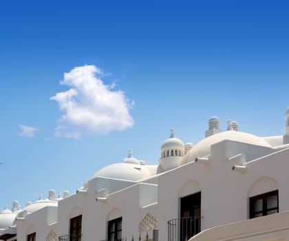 Adeje Costa coast Paraiso in Tenerife white houses at Canary Islands