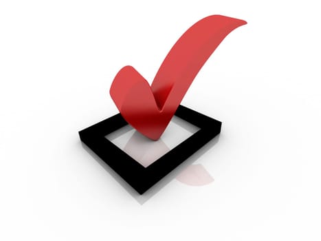 Red check box with check mark