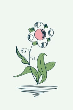 Stylish floral background, design element