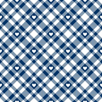 Heart on Plaid Tablecloths Pattern - Endless