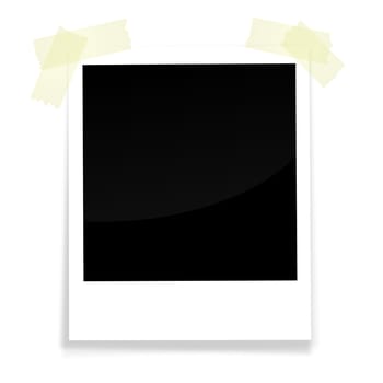 Polaroid with adhesive strips