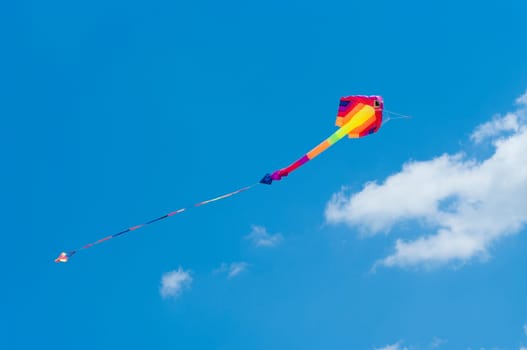 colorful kite during the 3rd international kite festival in Twenterand, Netherlands