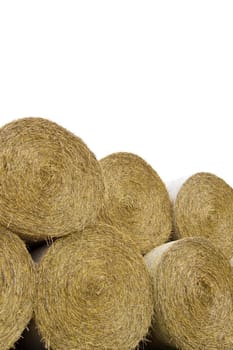 Straw bales stacked insulated