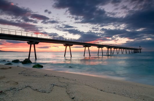 Pont del Petroli Badalona for walking Turned into a catwalk