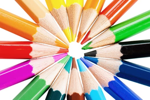 Color pencils, it is isolated on white