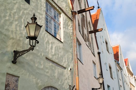 Facade of the ancient house in Tallinn