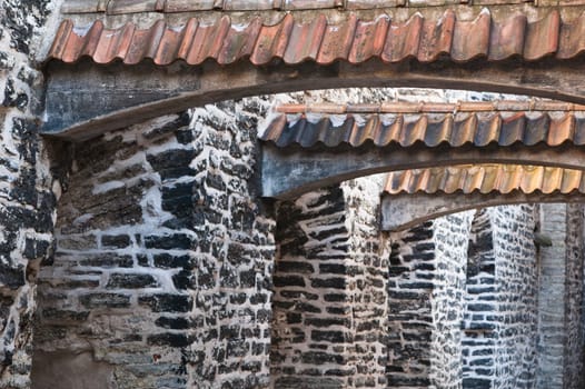 Ancient fortification, close up