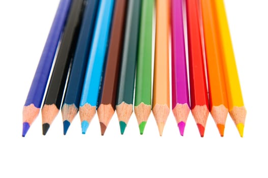 Color pencils, it is isolated on white