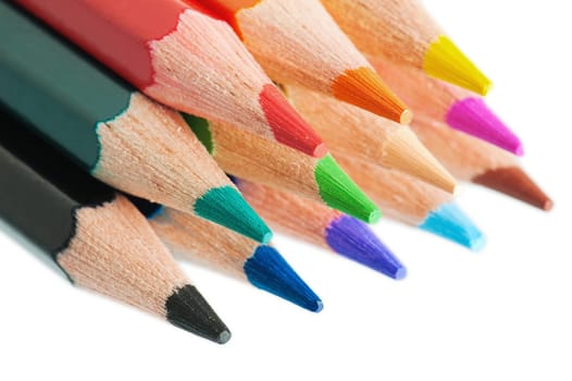 Color pencils, it is isolated on white