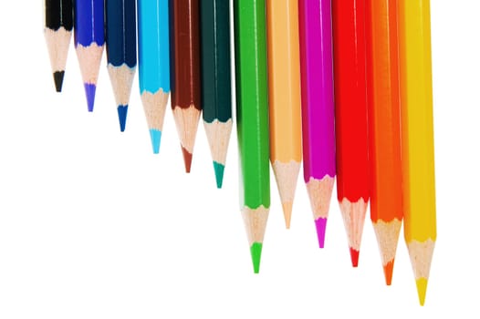 Color pencils, it is isolated on white
