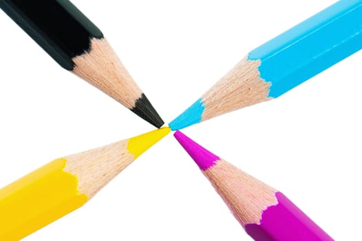 Color pencils, it is isolated on white