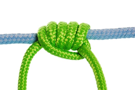 Marine  site on a rope , it is isolated on white