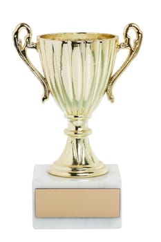 Trophy isolated on white background