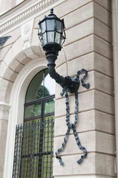 facade of the old building in Riga