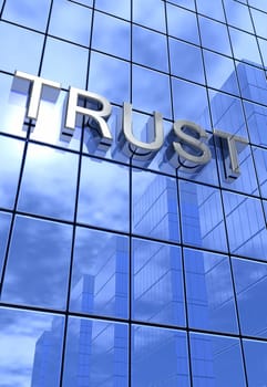 Bank of Trust - silver blue