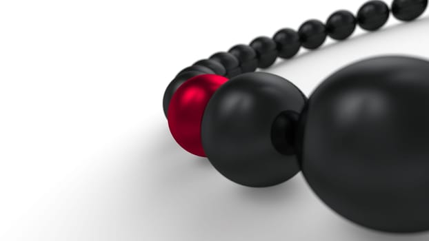 red and black - 3D ball focus 4