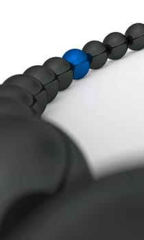 blue and black - 3D ball focus 1