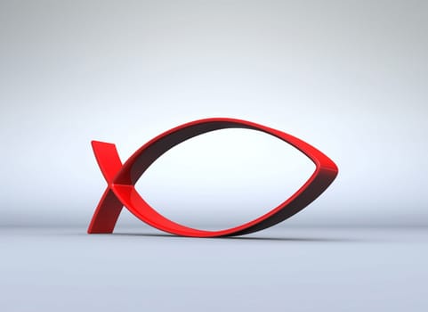 3D ICHTHYS Red on Grey 06